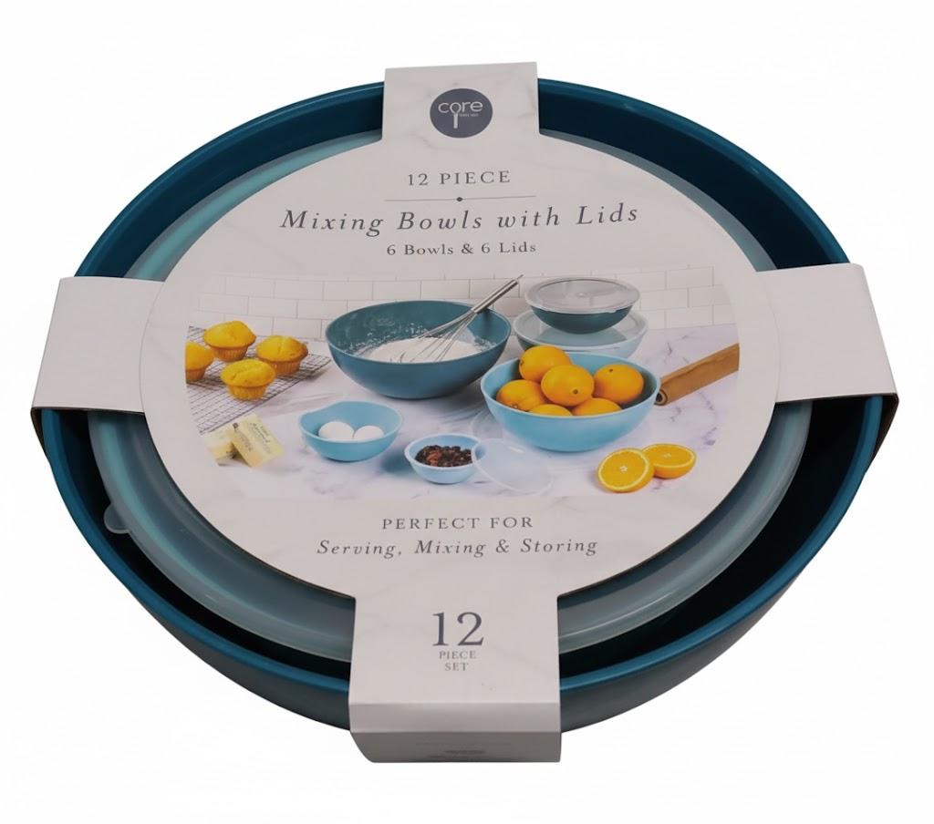 12 Piece Mixing Bowls With Lids, 6Bowls&5Lids