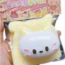 2 x Cat Taba Squishy Squeeze Toys, Kawaii FuFu Squishies PVC Sensory Toys, Rebound Stress Relief Toys, Party Favors, Birthday Gift, Squishy Toys for Adults Kids