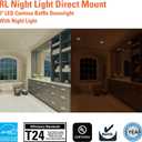 HALO RL 6 in Recessed LED Canless Dual Mode Night Light and Downlight, 1000 Lumens, Selectable CCT 2700K-5000K, Dim to Warm Technology, Matte White - RLNL6109FSD2W1EWHDM