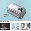 Stainless Steel Soap Dispenser for Home 16.9oz Wall Mount, Anti-Leak Pump, Brushed Nickel Finish, Space-Saving Design for Kitchen & Bathroom