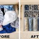 Simple Houseware Closet Underwear Organizer Drawer Divider Assorted 7 Pieces, Gray