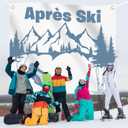 Apres Ski Party Backdrop, Ski Bachelorette Decor, Winter Bachelorette Photobooth, Mountain Camp Bach Party Backdrop