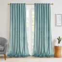 gisewood Velvet Curtains - Back Tab Bedroom Luxury Privacy Protect Window Curtains for Living Room/Nursery Kids Room/Basement, W52 x L96 inches, 2 Panels