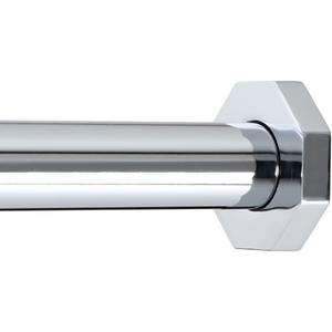 Ivilon Tension Curtain Rod - Hexagonal Spring Tension Rod for Windows or Shower, 24 to 36 Inch, Chrome