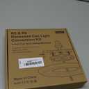 Recessed to Pendant Light Converter Kit - 6 Inch Can Light Conversion, Includes E26 Socket, Mounting Bracket, Round Ceiling Plate & 3D Black Cover
