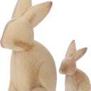MAGICLULU Home Decoration Ornaments 1 Pair Unfinished Wooden Rabbit Wood Crafts Wood Bunny Cutout Figurine Ornament for DIY Craft Home Easter Party Decor Wood Bunny Peg Doll