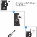 Flat Slot Storm Door Mortise Lock Body Fits Older Storm Door Handle Replacement Parts, 5/16" Square Spindle Hub, 2-1/2" Handle PZ, 7/8" Backset, 7" Faceplate H.C., Handle Not Included, Black