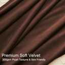 108 Inch Long Brown Velvet Blackout Curtains for Living Room Bedroom Large Window Pinch Tan Luxury Blackout Soundproof Light Blocking Pleated Drapes for Home Decor,Truffle Set of 2,W60
