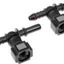 Dorman 800-177 Quick Connector 5/16 In. Steel TEE to 6mm with O-ring, 2 Pack