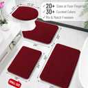 OLANLY Small Bathroom Rugs 24x16, Extra Soft Absorbent Chenille Bath Rugs, Rubber Backing Quick Dry, Machine Washable Bath Mats for Bathroom Floor, Tub and Shower, Home Decor Accessories, Burgundy