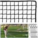 Amazgolf Golf Net,10Ft,15Ft,20Ft,25Ft, 30Ft, 40Ft Golf Practice Net,Sports Practice Barrier Net, Heavy Duty Ball Netting Golf Hitting Net, DIY Ball Net,Baseball Net Hockey Net and Chipping Net