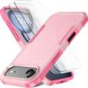 Magnetic for iPhone Air Case [Compatible with MagSafe] [Shockproof] [Heavy Duty Protection] Pocket-Friendly & Tough Non-Slip Protective Phone Cover for iPhone Air 6.5", Pink