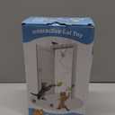 Interactive Cat Toys for Indoor Cats: Automatic Flying Bird Feather Wand Chase Exercise Enrichment Stimulation, USB Rechargeable Durable Safe Hanging Toy for Bored Kittens Adult Multi Cat Households (Grey)