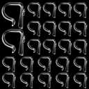 Chunful 24 Packs Clear Church Pew Clips for Weddings Heavy Duty Plastic Pew Hooks Decorations Church Bench Bow Holders for Aisle Chairs Railing Bow Garland Decor