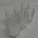 6 Pcs Embossed Flower Vase Pedestal Glass Vases for Flowers Big Base Bottle (h: 7" W: 4") Crystal Vintage Thickened Container Bulk for Wedding Decoration Table Centerpiece Home Decor(Clear)