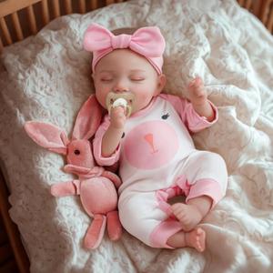 JIZHI Lifelike Reborn Baby Dolls - 12 Inch Realistic-Newborn Baby Dolls Girl Handmade Real Life Toddler Dolls with Clothes for Kids Age 3+