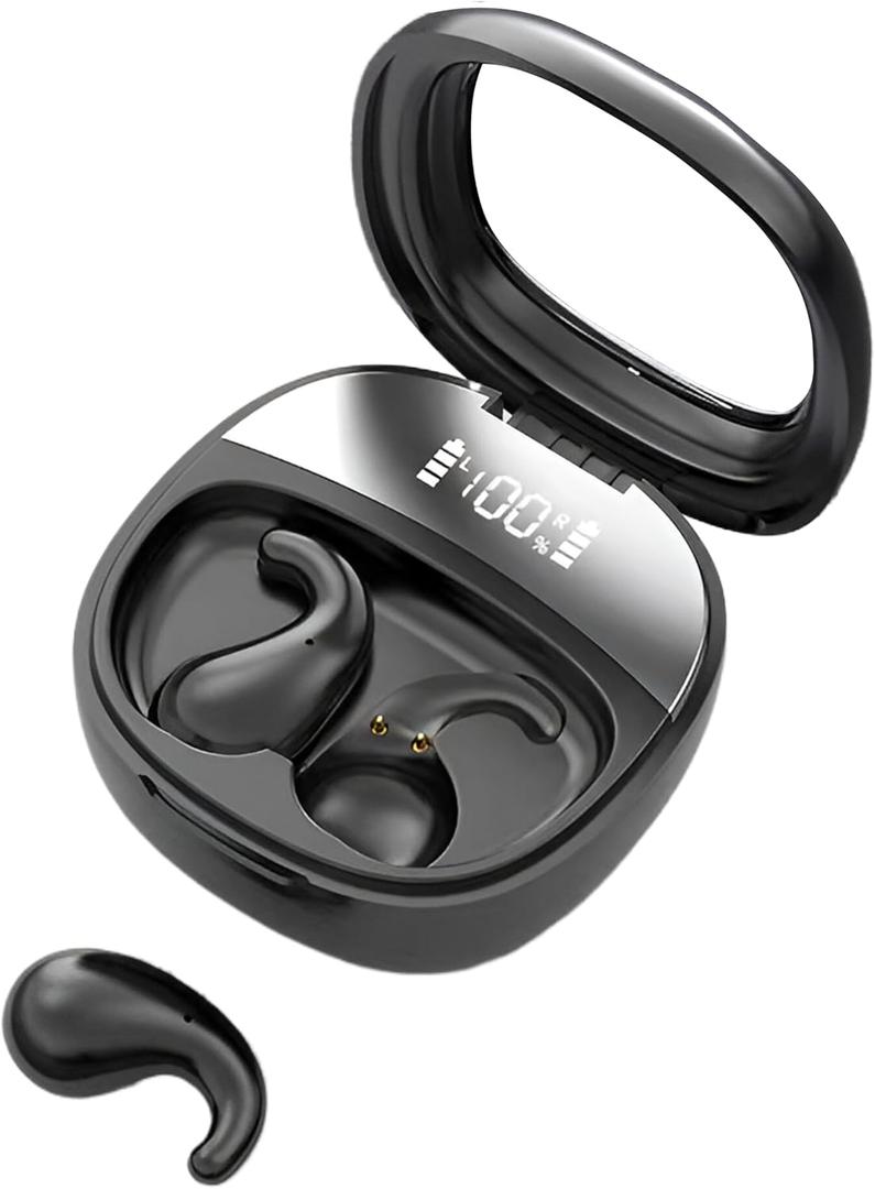Sleep Earbuds, Innovative Sleep Mode, Noise Cancelling Headphones, Comfortable Side Sleeping, Not in The Ear, Long-Term Use Without Itching or Pain (Obsidian Black)