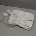 HOMEIDEAS Linen Curtains Pure White 26x68 Inch