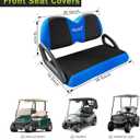 Golf Cart Seat Covers Fit for Club Car Precedent Club Car Tempo Yamaha G29 Front Seat Covers Stretchy Breathable Washable Regular Cushions Cover No Nails Required Easy to Install Black & Blue