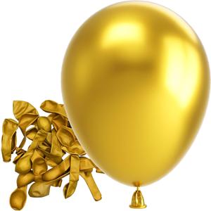 Bezente Metallic Gold Balloons Latex Balloons - 150 Pack 5 inch Chrome Gold Helium Balloons for Wedding Birthday Bridal Shower Graduation Christmas Party Decorations