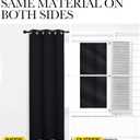 NICETOWN Halloween Pitch Black Solid Thermal Insulated Grommet Blackout Curtains/Drapes for Bedroom Window (2 Panels, 42 inches Wide by 63 inches Long, Black)