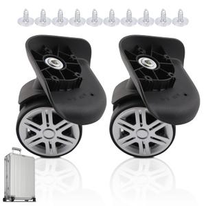 Luggage Suitcase Wheels, 1 Pair Trunk Wheels Luggage Wheel Spare Part Universal Wheel Replacement Suitcase Wheel Repair Replacement Mute Wheels for Luggage Suitcase Trolley