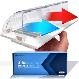 Powerful Magnetic Vent Air & Heat Deflector (2 Pack) for Ceiling, Floor and Wall - Will Never Fall Off - Adjustable from 9.2 to 16 - Super Strong Neodymium Magnets (Upgraded Design) | Patent Pending
