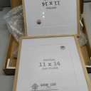 Oak Wood Picture Frames 11x14 with Mat for 8x10 - Set of 2 - Natural Solid Wood Photo Frame Real Glass Wall Hanging