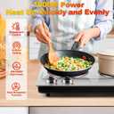 Hot Plate,CUSIMAX Portable Electric Hot Plates for Cooking,1800W Dual Infrared Burner with Adjustable Temperature Control,Electric Ceramic Glass Stove for Stainless Steel,Easy Clean for Home, Dorm, RV