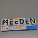 MEEDEN Empty Watercolor Paint Palette: Travel Water Color Palette Tin with 24 Half Pans - Portable Metal Palette Tin Box (Black)