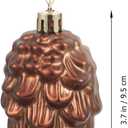 BESPORTBLE 8pcs Christmas Tree Hanging Ornaments, Shatterproof Plastic Pine Cones, Coffee Color, 3. 74 X 1. 96 Inches, for Holiday Decorations, Home, Office, and Party Decor