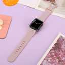 7 x JXGM Compatible with Apple Watch Band 38mm 40mm 42mm 44mm, Soft Silicone Sport Wristbands Replacement Strap for iWatch Series SE 6 5 4 3 2 1 Sport Edition for Women Men (Pink Sand, 42mm/44mm S/M)