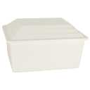 White Urn Vault for Ground Burial, Holds One Adult Cremation Urn for Human Ashes, Durable and Secure Cremation Urn Vault for Cemetery Burial