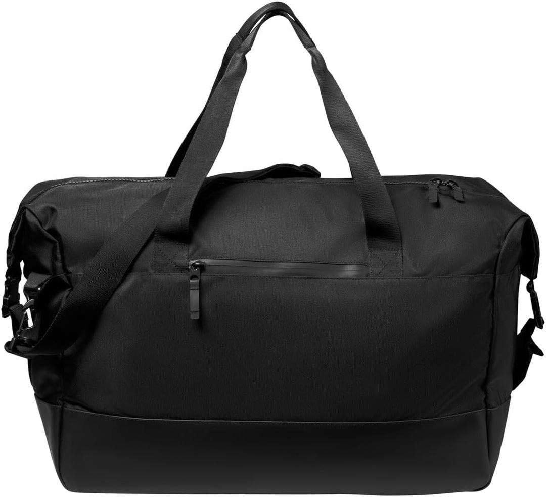 Weekender Duffel | Expandable Carry On Luggage Bag for Travel, Durable Construction, Quick Release Buckles, Deep Black