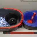O-Cedar RinseClean Plastic Spin Mop and Bucket System with 2 Extra Mop Heads, Removes 99% of Bacteria with Water Only - 1 Pack