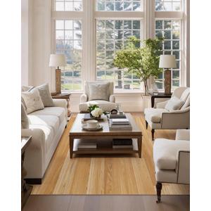 5'×6.6' Non Slip Vinyl Rug Waterproof 1.8mm Thick,Woodgrain Pattern Vinyl Floor Mat for Dining Table , Kitchen, High Traffic, Low Profile Area Plastic Floor Protector,Wear Resistant PVC Rug Cover Roll