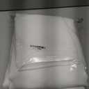 Chyhomenyc White Curtains 96 Inch Length 2 Panels, Light Filtering Faux Linen Textured Soft Airy Curtains for Living Room, Thick Farmhouse Grommet Bedroom Drapes, 50Wx96L Inch, 2PCS