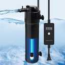 Aquarium Filter Fish Tank Filter with U-V Light, Submersible Aquarium Filter - Aquarium Filter for 40 to 120 Gallon Fish Tank, U-V Filter for Aquarium