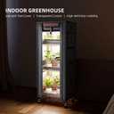 Spider Farmer 2025 Plant Stand with Grow Light, 4-Tier Rack 6Pcs 12" Full Spectrum 5000K LED Grow Lamps and Tent Cover Height Adjustable Small Greenhouse for Seedling Plant Indoor 16Lx12Dx47H (Update)