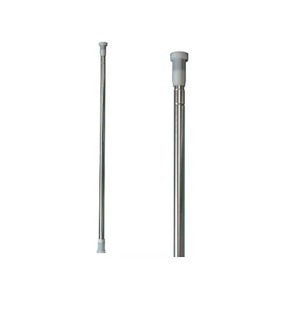 Telescopic Extendable & Adjustable Short Metal Tension Bath Rod with No Drilling Shower Curtain Pole Chrome 140 - 260