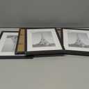 upsimples 8.5x11 Picture Frame Set of 5, Display Pictures 6x8 with Mat or 8.5x11 Without, Multi Photo Frames Collage for Wall or Tabletop Display, Black