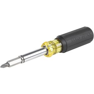 Klein Tools 32500MAG Magnetic Multi-Bit Screwdriver / Nut Driver, 11-in-1 Multi Tool with 8 Bits, 3 Nut Driver Sizes, Cushion Grip Handle