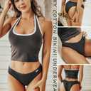 FINETOO 10 Pack Womens Cotton Underwear Sexy Stretch Bikini Panties Low Rise Hipster Ladies Soft V-Waist Cheeky(L)