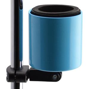 Kroozie Deluxe Bike Bottle Holder  Universal, Stainless Steel Bike Cup Holder for Handlebars  For Vertical or Angled Bars & Drinks up to 48 Oz.  Stroller, Cruiser, & Ebike Accessories (Baby Blue)