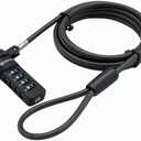 Sendt Black Notebook/Laptop Combination Lock Security Cable