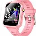 Cosjoype Kids Game Smart Watch Gift for Girls Age 6-12, 24 Puzzle Games HD Touch Screen Kids Watches with Video Camera Music Player Pedometer Flashlight 12/24hr Toys for 7 8 9 10 11 12 Year Old Girls