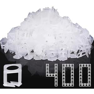 DGSL Tile Leveling System, 400-Piece Tile Spacers Clips 1/8 Inch Tile Tools, Tile Installation Tools for Professional Ceramic Tile and Stone Installation