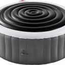 Tlswshsy 5.4 Ft Inflatable Hot Tub Cover- Energy Saving lid for Round Hot Tub- Foldable Protective Rain Overflow Cover for Outdoor Inflatable Hot Tubs (Black)