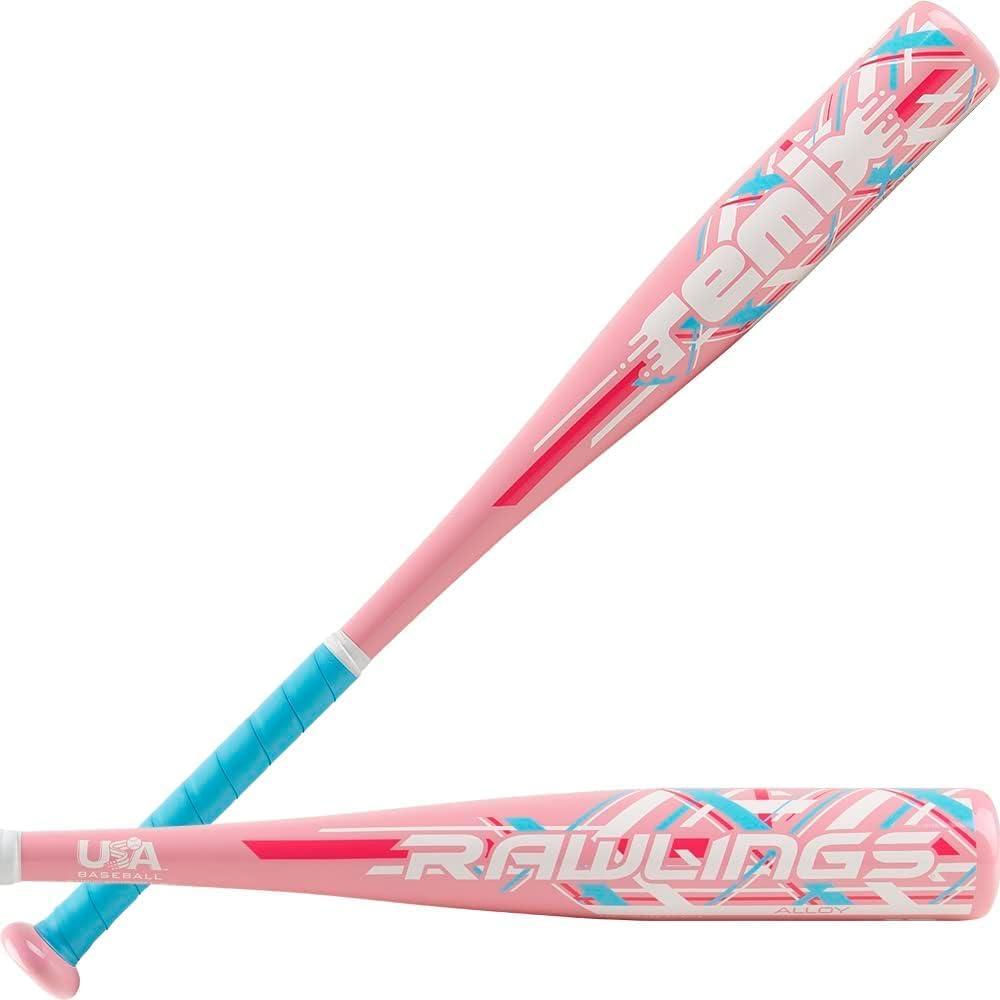Rawlings | Remix T-Ball Bat | USA Baseball & Softball | -12 Drop | 2 1/4" Barrel | 1 Pc. Aluminum, 24" (Pink, Blue, White)