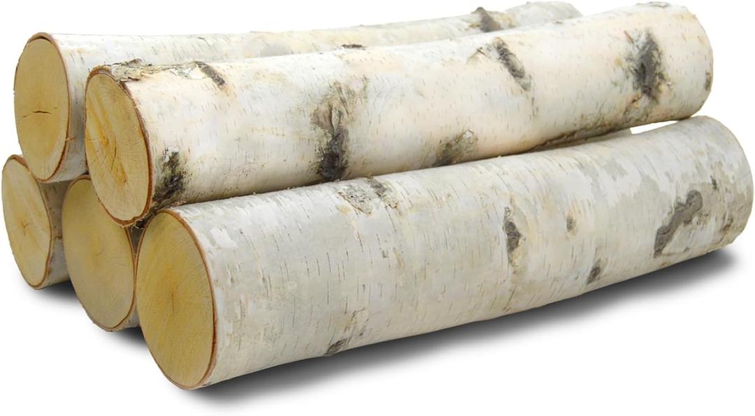Wilson Birch Fireplace Large Log Set (5 Logs: 3''-5'' Dia. x 15.5-17.5" Long)